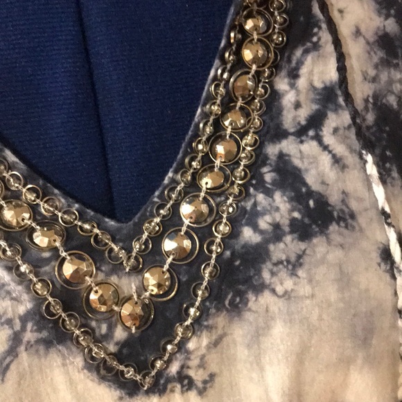Michael Kors Tie Dye Beaded Beach Top - Picture 2 of 8
